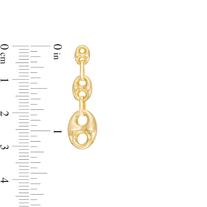 Graduated Mariner Link Drop Earrings in 14K Gold|Peoples Jewellers