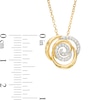 Thumbnail Image 2 of 0.15 CT. T.W. Diamond Abstract Rose Pendant in 10K Gold