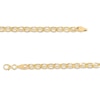 Thumbnail Image 2 of Italian Gold 4.8mm Diamond-Cut Brilliance Bead Accent Curb-Style Chain Link Necklace in 18K Gold - 18"