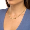 Thumbnail Image 1 of Italian Gold Graduated Beaded Chain Necklace in 18K Gold – 16.5"