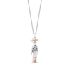 Disney Treasures Toy Story 0.065 CT. T.W. Diamond Woody Pendant in Sterling Silver and 10K Rose Gold