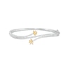 Thumbnail Image 0 of By Women for Women 0.50 CT. T.W. Diamond Lined Lotus Flower Bangle in 10K Two-Tone Gold - 7.15"