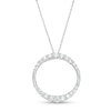 Thumbnail Image 0 of 0.75 CT. T.W. Journey Diamond Circle Pendant in 10K White Gold