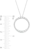 0.75 CT. T.W. Journey Diamond Circle Pendant in 10K White Gold