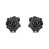 Enchanted Disney Villains Maleficent 0.45 CT. T.W. Black Diamond Rose Stud Earrings in Sterling Silver