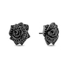 Thumbnail Image 1 of Enchanted Disney Villains Maleficent 0.45 CT. T.W. Black Diamond Rose Stud Earrings in Sterling Silver