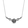 Thumbnail Image 0 of Enchanted Disney Villains Maleficent 0.45 CT. T.W. Black Diamond Rose and Thorns Necklace in Sterling Silver