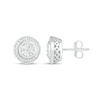 Thumbnail Image 2 of Multi-Diamond Accent Beaded Frame Stud Earrings in Sterling Silver