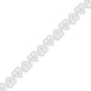 0.10 CT. T.W. Diamond Mirrored Hearts Link Alternating Line Bracelet in Sterling Silver – 7.25"