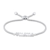 Thumbnail Image 0 of Diamond Accent Heart "mama" Bolo Bracelet in Sterling Silver – 9"