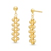 Thumbnail Image 0 of Italian Gold Diamond-Cut Beaded Drop Earrings in 18K Gold