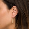 Thumbnail Image 1 of Italian Gold Diamond-Cut Beaded Drop Earrings in 18K Gold