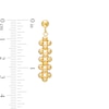 Thumbnail Image 2 of Italian Gold Diamond-Cut Beaded Drop Earrings in 18K Gold