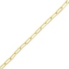 1.0mm Paper Clip Chain Bracelet in Hollow 10K Gold - 7.75"