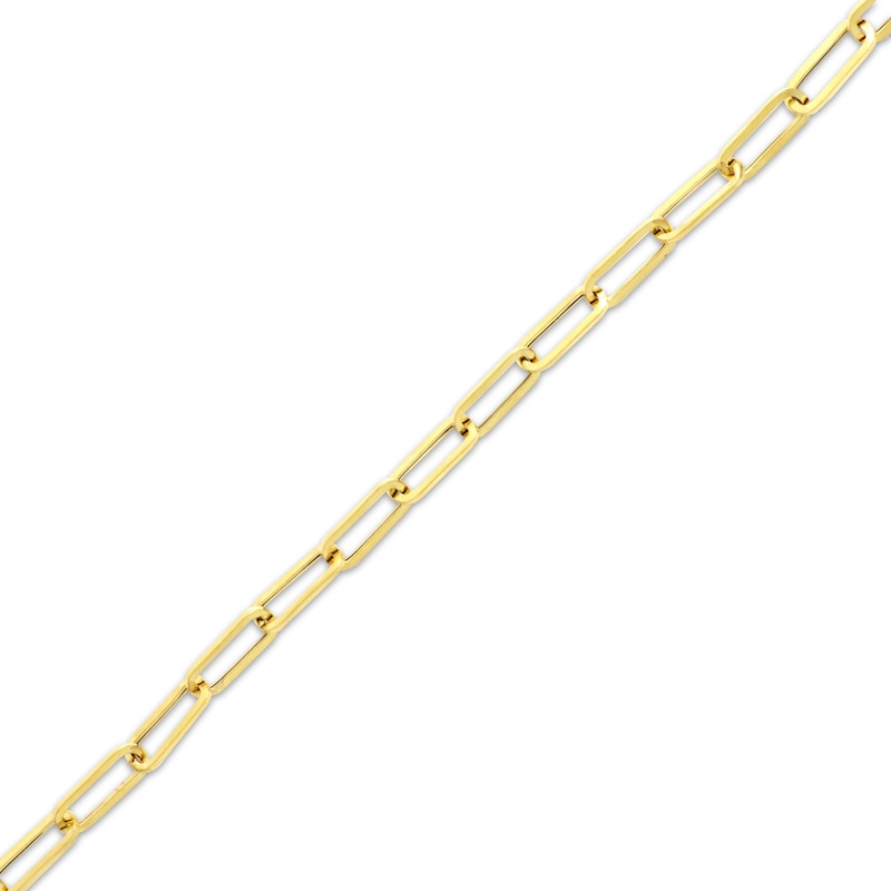 1.0mm Paper Clip Chain Bracelet in Hollow 10K Gold - 7.75"|Peoples Jewellers