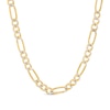 Thumbnail Image 0 of 4.5mm Diamond-Cut Figaro Chain Necklace in Hollow 14K Two-Tone Gold - 20"