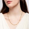 Thumbnail Image 1 of 4.5mm Diamond-Cut Figaro Chain Necklace in Hollow 14K Two-Tone Gold - 20"