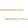 Thumbnail Image 3 of 4.5mm Diamond-Cut Figaro Chain Necklace in Hollow 14K Two-Tone Gold - 20"