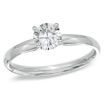 CT. Diamond Solitaire Engagement Ring in 14K White Gold (I/I1