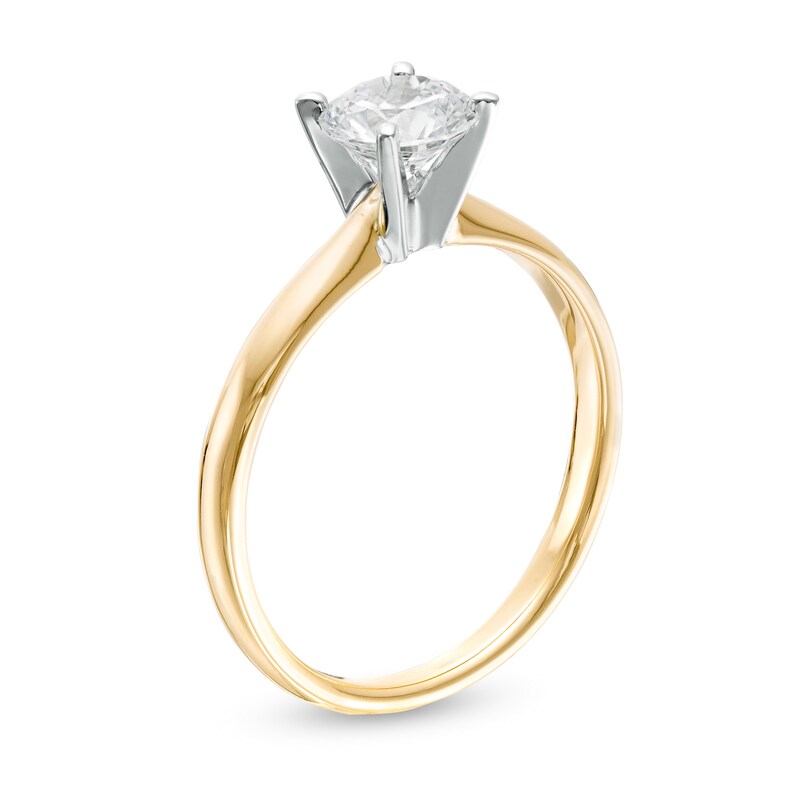 Main Image 3 of 1.00 CT. Diamond Solitaire Engagement Ring in 14K Gold (I/I1)