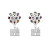 Disney Treasures Up Multi-Gemstone and 0.04 CT. T.W. Diamond Balloon House Drop Earrings in Sterling Silver