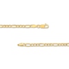 Thumbnail Image 3 of 3.4mm Diamond-Cut Figaro Chain Necklace in Hollow 10K Gold - 18&quot;