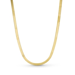 3.0mm Herringbone Chain Necklace in Solid 10K Gold - 18&quot;