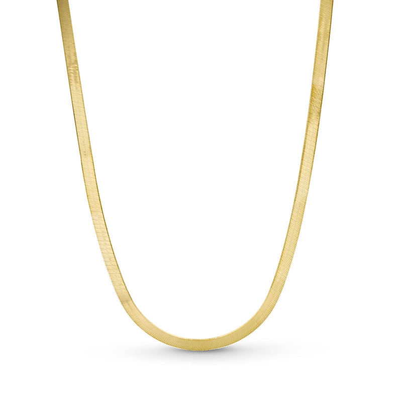 3.0mm Herringbone Chain Necklace in Solid 10K Gold - 18"|Peoples Jewellers