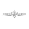 Enchanted Disney Majestic Princess 0.95 CT. T.W. Diamond Crown Contour Bridal Set in 14K White Gold