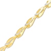 Thumbnail Image 0 of Diamond-Cut Curve Link Bracelet in 10K Two-Tone Gold – 7.25"