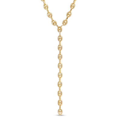 Italian Gold 4.7mm Mariner Chain Link "Y" Necklace in 14K Gold