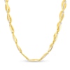 Thumbnail Image 0 of Diamond-Cut Curve Link Necklace in 10K Two-Tone Gold – 17.25"