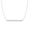 0.17 CT. T.W. Diamond Bar Necklace and Stud Earrings Set in Sterling Silver - 17"