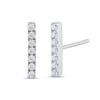 Thumbnail Image 2 of 0.17 CT. T.W. Diamond Bar Necklace and Stud Earrings Set in Sterling Silver - 17"