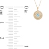 Thumbnail Image 4 of Men's 6.0mm Swiss Blue Topaz Scallop Edge Compass Pendant in 10K Gold – 22&quot;