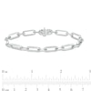 The Kindred Links from Vera Wang Love Collection 0.23 CT. T.W. Diamond Paper Clip Link Bracelet in Sterling Silver