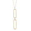 Thumbnail Image 0 of The Kindred Links from Vera Wang Love Collection 0.115 CT. T.W. Diamond Paper Clip Link Drop Pendant in 10K Gold – 19"