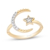 Enchanted Disney Jasmine 0.115 CT. T.W. Diamond Star and Moon Ring in 10K Gold