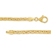 Men's 3.5mm Wheat Chain Necklace in Hollow 14K Gold - 22"