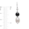 Thumbnail Image 1 of Alternating Onyx and Freshwater Cultured Pearl Strand Necklace, Bracelet and Drop Earrings Set in Sterling Silver