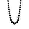 Onyx Graduating Strand Necklace with Sterling Silver Clasp