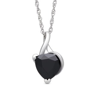 8.0mm Faceted Trillion-Cut Onyx Pendant in Sterling Silver