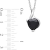 8.0mm Faceted Trillion-Cut Onyx Pendant in Sterling Silver