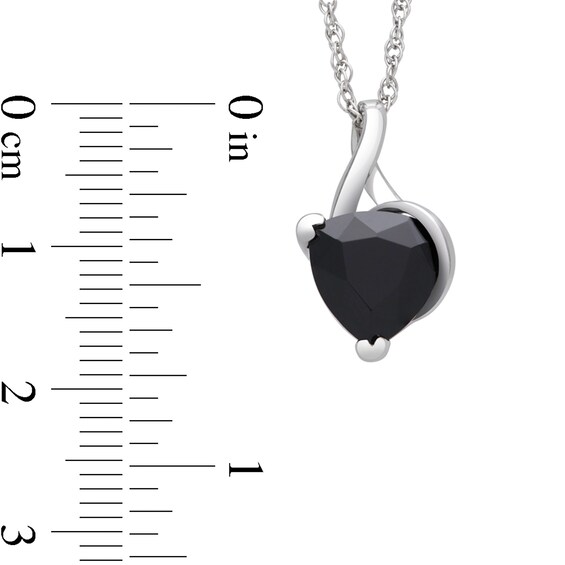 8.0mm Faceted Trillion-Cut Onyx Pendant in Sterling Silver