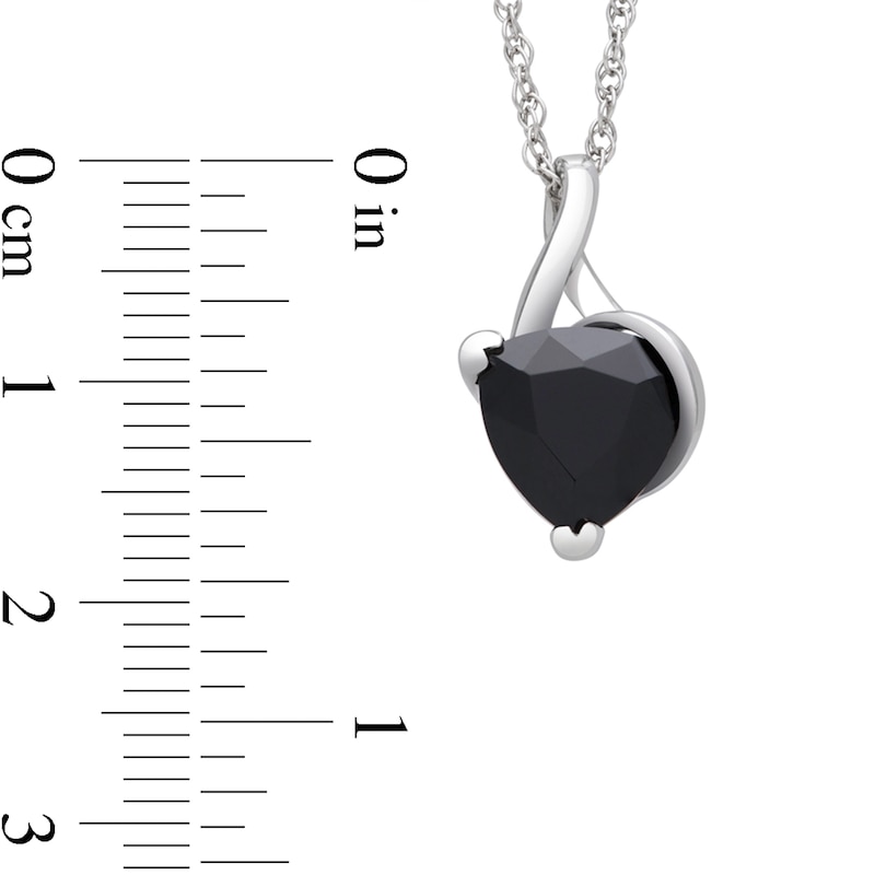 8.0mm Faceted Trillion-Cut Onyx Pendant in Sterling Silver|Peoples Jewellers