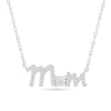 Thumbnail Image 0 of 0.146 CT. T.W. Diamond "Mom" Necklace in Sterling Silver