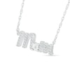 Thumbnail Image 1 of 0.146 CT. T.W. Diamond "Mom" Necklace in Sterling Silver
