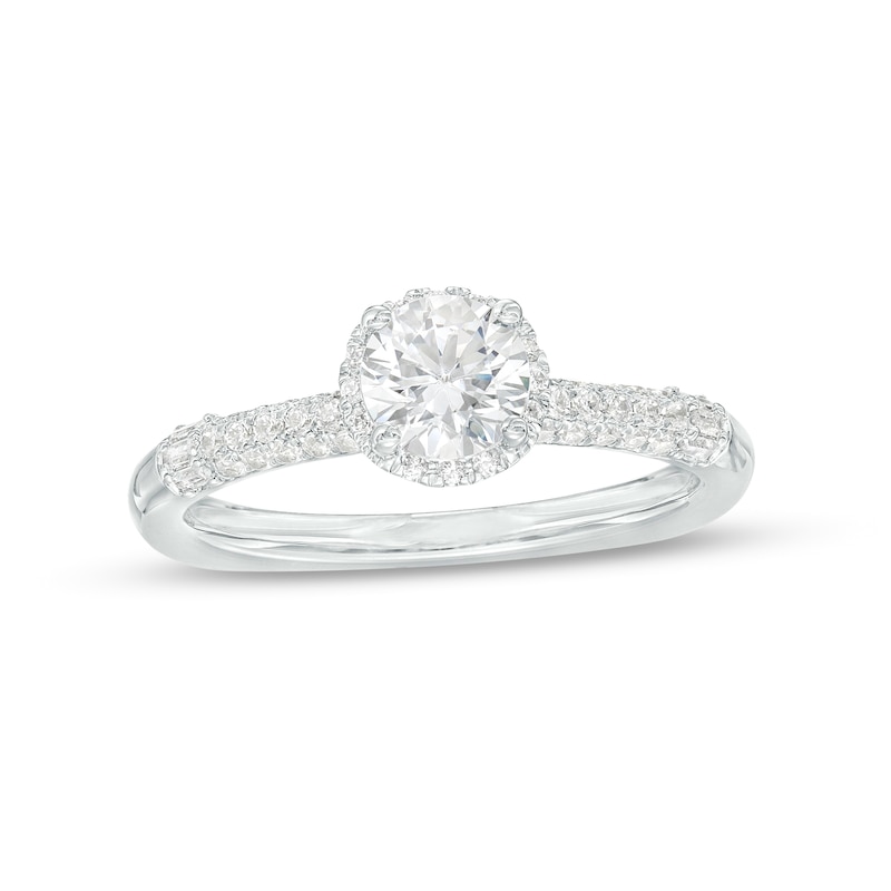 Kleinfeld® 1.115 CT. T.W. Diamond Hidden Frame Engagement Ring in 14K White Gold (I/I1)|Peoples Jewellers