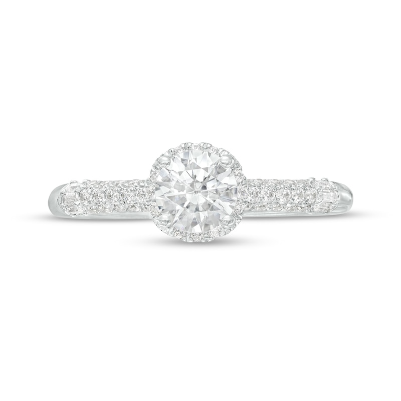 Kleinfeld® 1.115 CT. T.W. Diamond Hidden Frame Engagement Ring in 14K White Gold (I/I1)|Peoples Jewellers