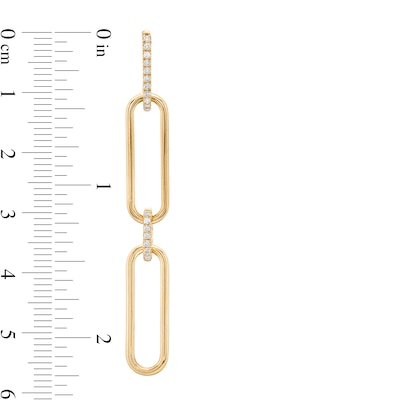 The Kindred Links from Vera Wang Love Collection 0.23 CT. T.W. Diamond Paper Clip Link Drop Earrings in 10K Gold